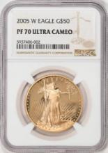 2005-W $50 Proof American Gold Eagle Coin NGC PF70 Ultra Cameo