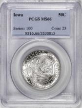 1946 Iowa Commemorative Half Dollar Coin PCGS MS66