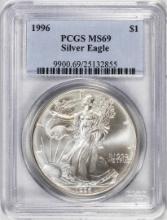 1996 $1 American Silver Eagle Coin PCGS MS69