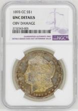 1893-CC $1 Morgan Silver Dollar Coin NGC UNC Details