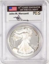 2004-W $1 Proof American Silver Eagle Coin PCGS PR69DCAM Mercanti Signed