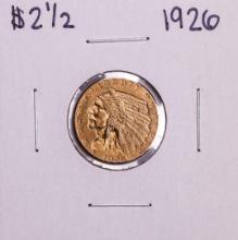 1926 $2 1/2 Indian Head Quarter Eagle Gold Coin