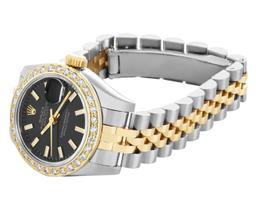 Rolex Ladies Two Tone Diamond Datejust Wristwatch With Rolex Box