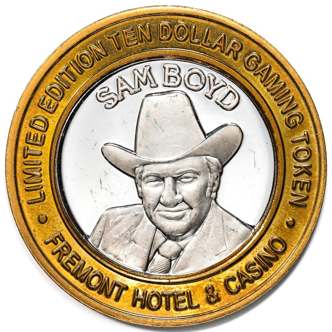 .999 Silver Sam Boyd's Fremont Las Vegas $10 Casino Limited Edition Gaming Token
