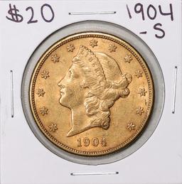 1904-S $20 Liberty Head Double Eagle Gold Coin
