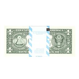 Pack of (100) Consecutive 2017A $1 Federal Reserve STAR Notes San Francisco
