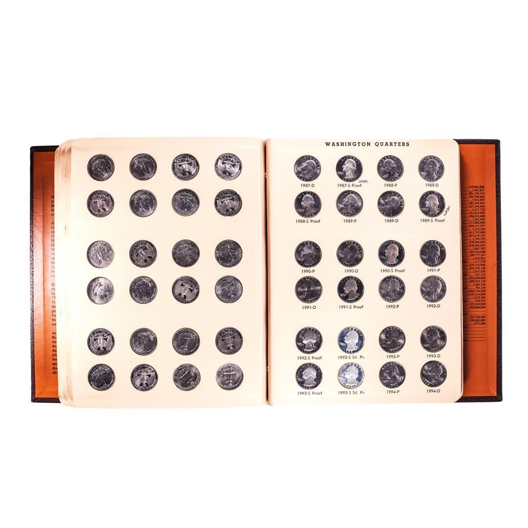 Complete 1932-1998 Washington Quarter Coin Set in Dansco Book