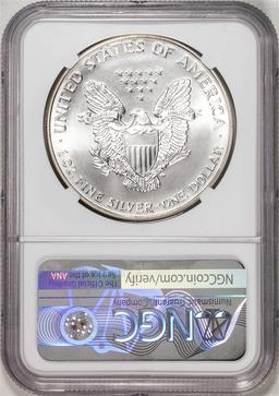 1993 $1 American Silver Eagle Coin NGC MS70