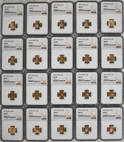 Lot of (20) 2016 $5 American Gold Eagle Coins NGC MS70