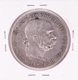 1900 Austria 5 Corona Silver Coin
