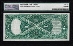 1917 $1 Legal Tender Note Fr #38m* Mule PMG About Uncirculated 55EPQ