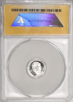 2014 Proof 1/10 oz Platinum JFK Apollo 11 Anniversary Medal ANACS MS68