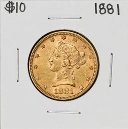 1881 $10 Liberty Head Eagle Gold Coin