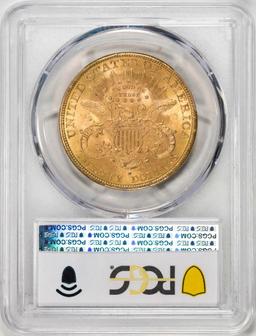 1892-S $20 Liberty Head Eagle Gold Coin PCGS MS61