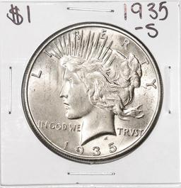 1935-S $1 Peace Silver Dollar Coin