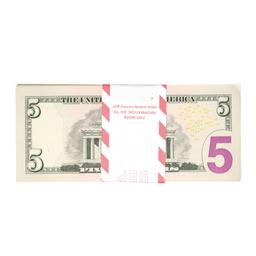 Pack of (100) Consecutive 2013 $5 Federal Reserve STAR Notes