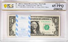 Pack of 2017A $1 Federal Reserve STAR Notes New York Fr.3005-B* PCGS Gem Unc 65PPQ