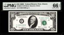 1969C $10 Federal Reserve Note Atlanta Fr.2021-F PMG Gem Uncirculated 66EPQ