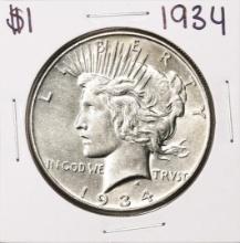 1934 $1 Peace Silver Dollar Coin