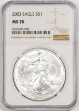 2003 $1 American Silver Eagle Coin NGC MS70