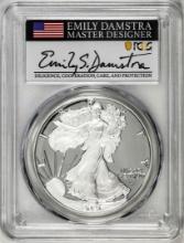 2021-S Type 2 $1 American Silver Eagle Coin PCGS PR70DCAM Emily Damstra Signature FS