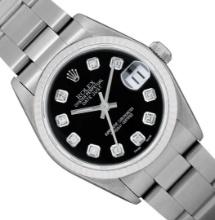 Rolex Midsize Stainless Steel Datejust Wristwatch With Rolex Box