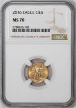 2016 $5 American Gold Eagle Coin NGC MS70