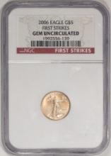 2006 $5 American Gold Eagle Coin NGC Gem Uncirculated First Strikes