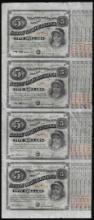 Uncut Sheet of (4) State of Louisiana Baby Bond Obsolete Notes