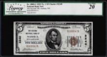 1929 $5 The Second NB Nashua, NH CH# 2240 National Currency Note Legacy Very Fine 20