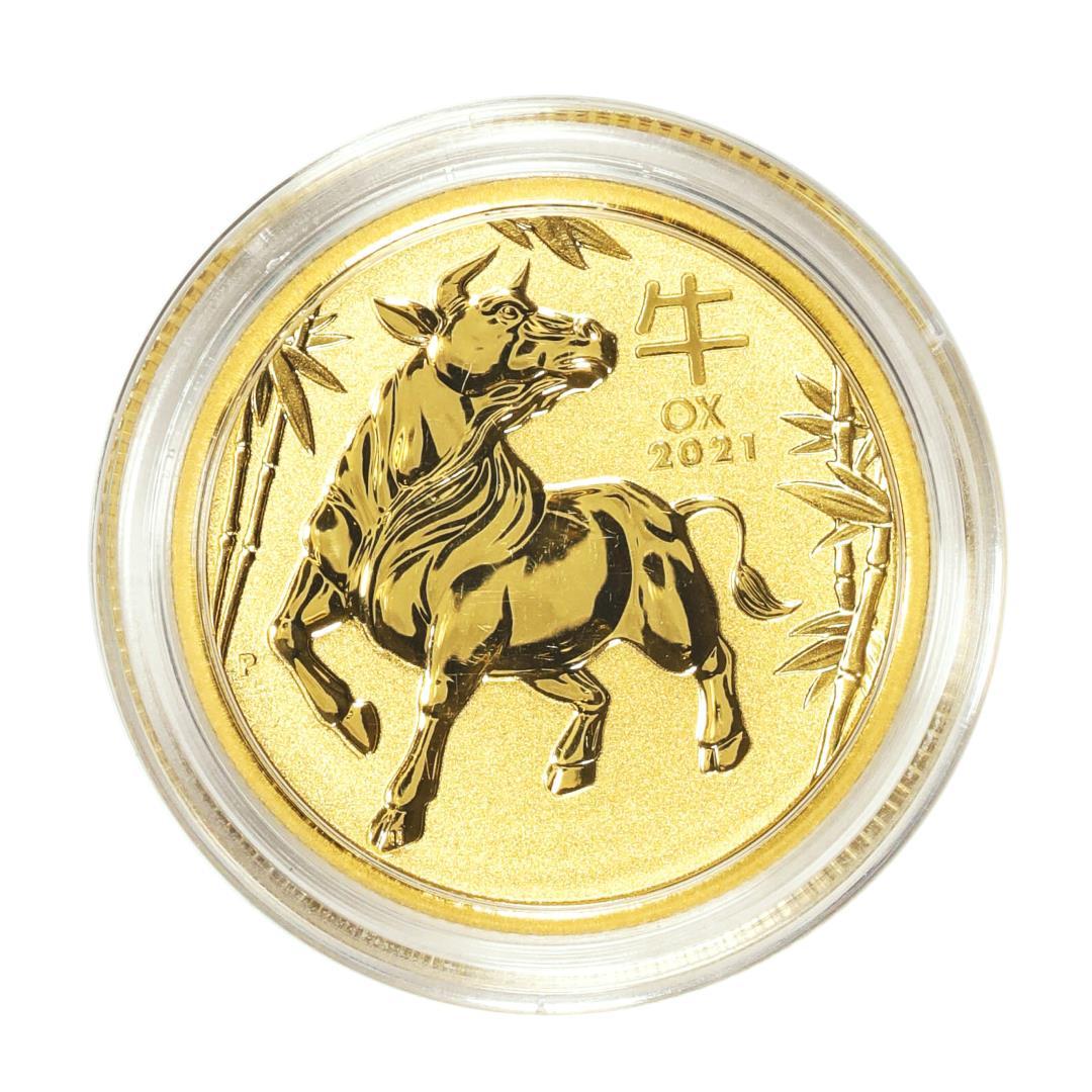 2021 $25 Australia Lunar Year of the Ox 1/4 oz. Gold Coin