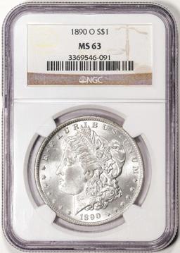 1890-O $1 Morgan Silver Dollar Coin NGC MS63