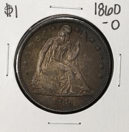 1860-O $1 Seated Liberty Silver Dollar Coin