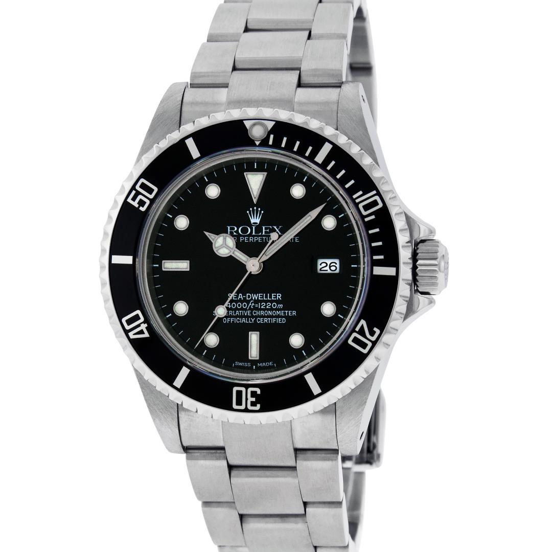 Rolex Mens Stainless Steel Sea Dweller Wristwatch