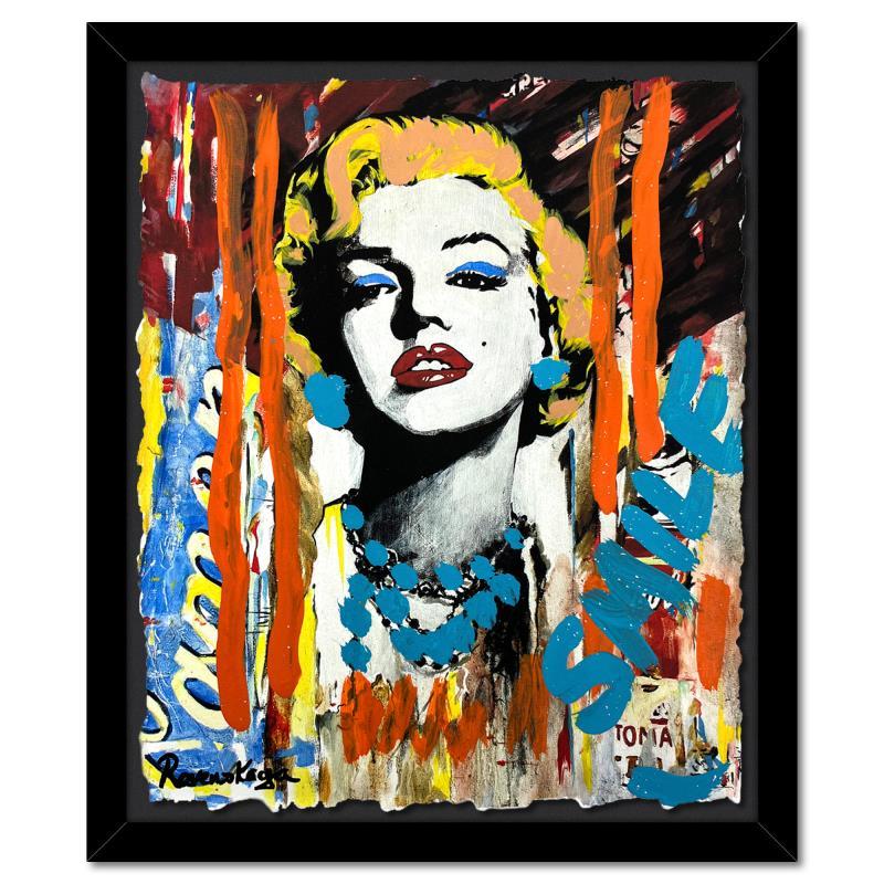 Nastya Rovenskaya "Marilyn Monroe II" Original Mixed Media on Paper