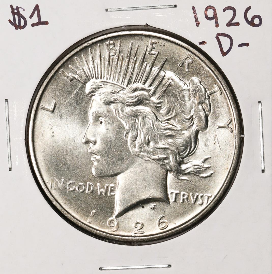 1926-D $1 Peace Silver Dollar Coin