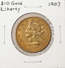 1907 $10 Liberty Head Eagle Gold Coin