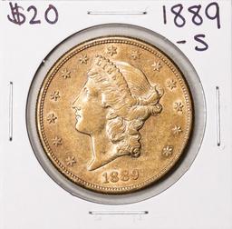 1889-S $20 Liberty Head Double Eagle Gold Coin