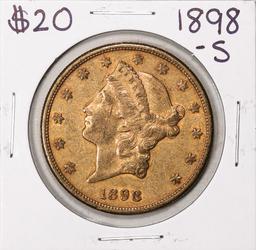 1898-S $20 Liberty Head Double Eagle Gold Coin