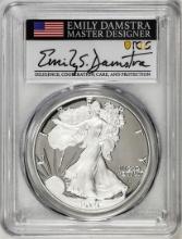 2021-S Type 2 $1 American Silver Eagle Coin PCGS PR70DCAM Emily Damstra Signature FS