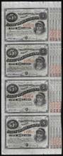 Uncut Sheet of (4) State of Louisiana Baby Bond Obsolete Notes