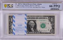 Pack of 2017A $1 Federal Reserve STAR Notes Atlanta Fr.3005-F* PCGS Gem UNC 66PPQ