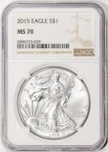 2015 $1 American Silver Eagle Coin NGC MS70