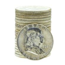 Roll of (20) Brilliant Uncirculated 1963-D Franklin Half Dollar Coins