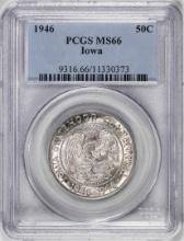 1946 Iowa Commemorative Half Dollar Coin PCGS MS66