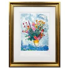 Chagall (1887-1985) "Le Bouquet Et La Tour Eiffel" Limited Edition Lithograph