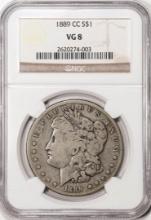 1889-CC $1 Morgan Silver Dollar Coin NGC VG8