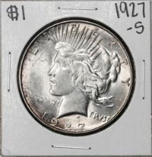 1927-S $1 Peace Silver Dollar Coin