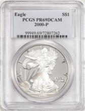 2000-P $1 Proof American Silver Eagle Coin PCGS PR69DCAM