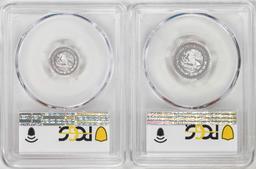 Lot of 2018-Mo Mexico Proof 1/20 and 1/10 oz Silver Libertad Coins PCGS PR69DCAM